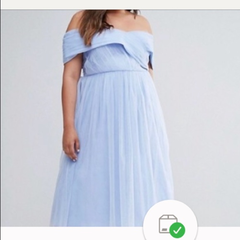 ASOS Curve Blue Prom Dress